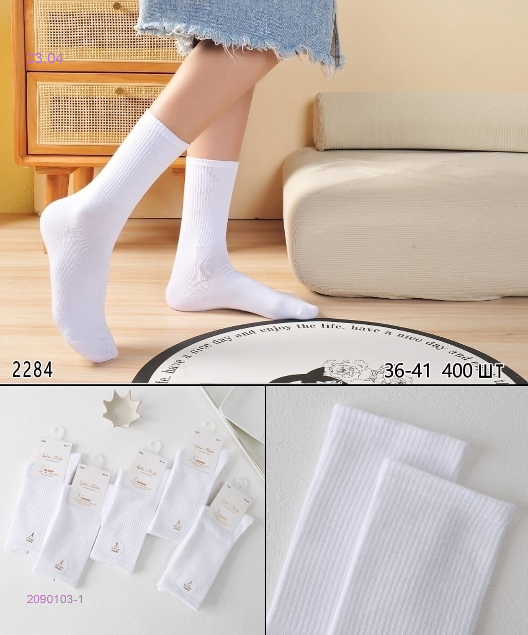 Носки женские 10 пар 2090103-1
