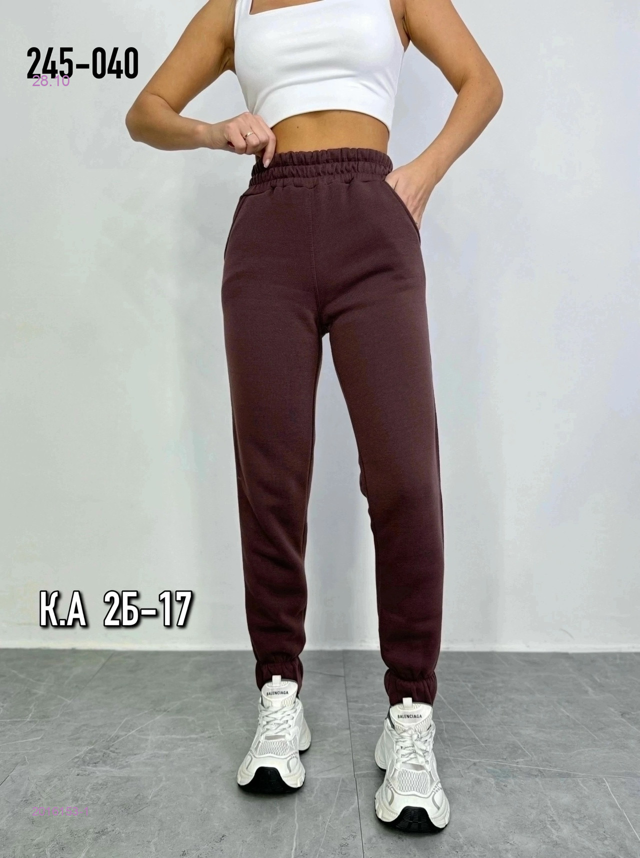 Джоггеры с начесом 2016153-1