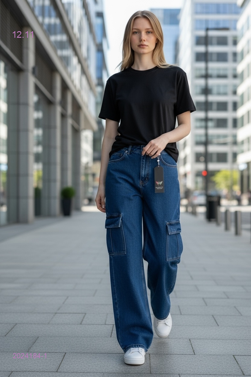 Джинсы с начесом 2024184-1