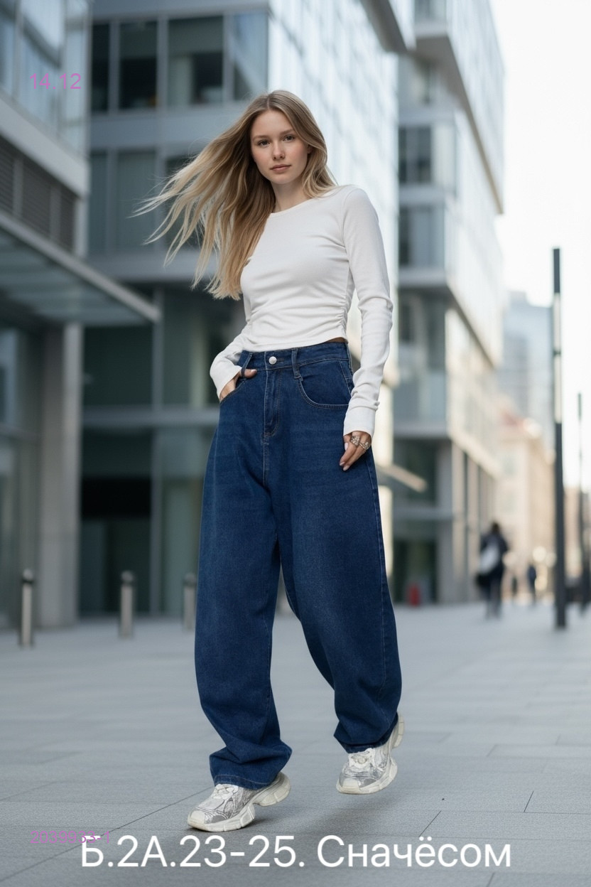 Джинсы с начесом 2039933-1